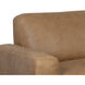 Brandi Camel Leather Sofa Chaise, RAF